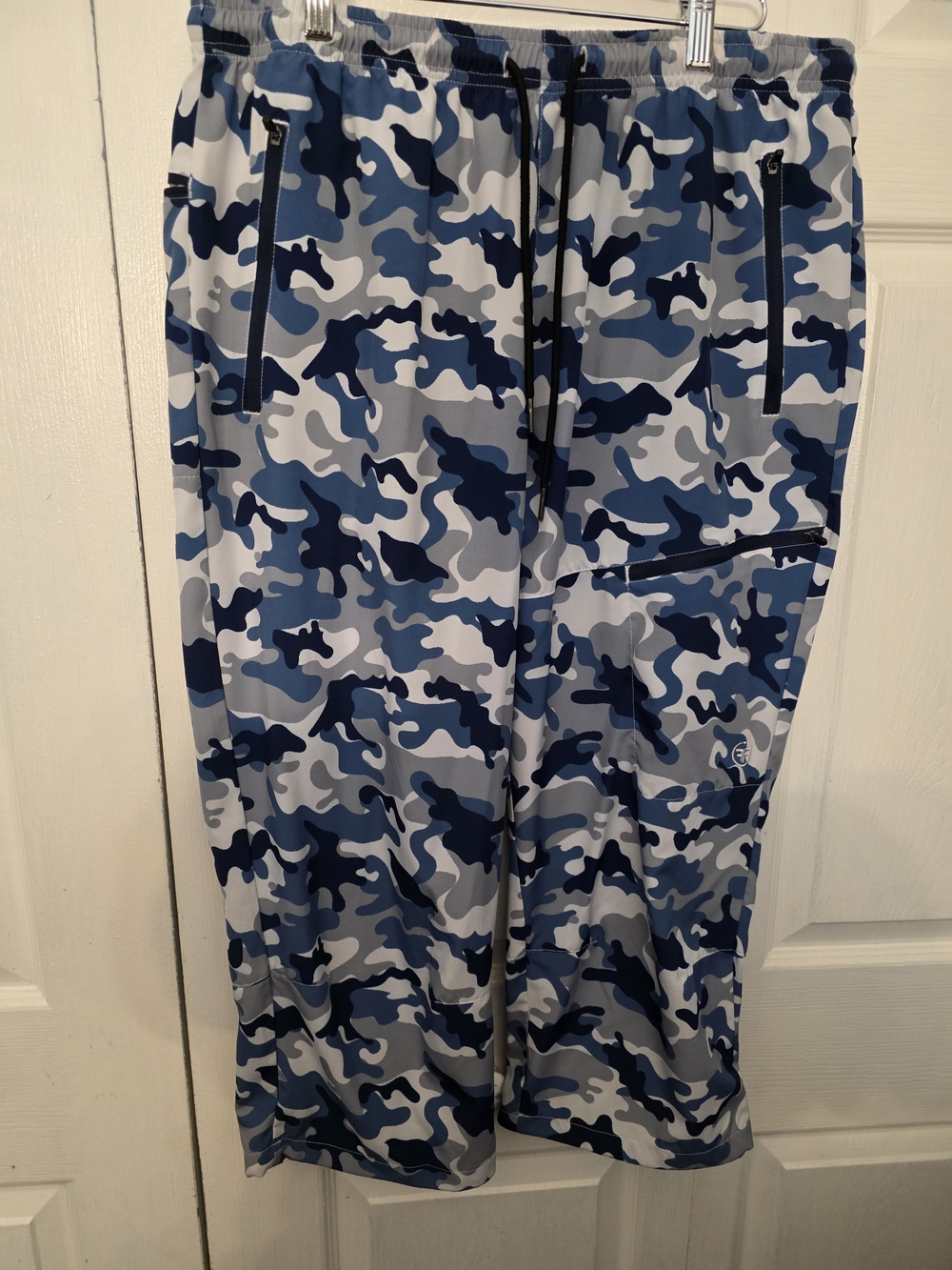 Blue Camo Track Pants - Casual Joggers